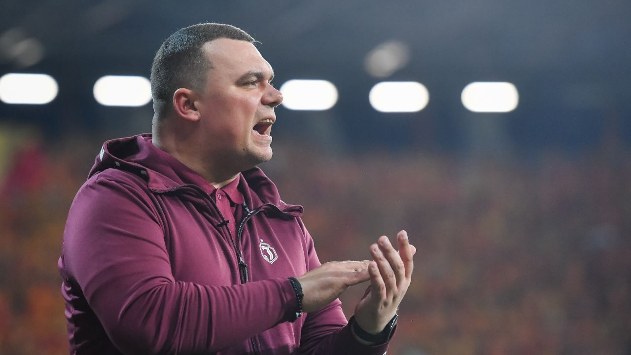 Trener Jagiellonii Białystok Adrian Siemieniec (Fot. Getty Images)