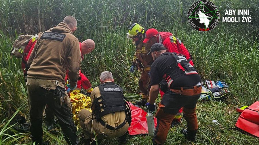 Zaniemyśl, powiat średzki, poszukiwania 70-latka, OSP Śrem, WGPR (fot. FB/WGPR)