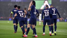 Edinson Cavanii i koledzy z Paris Saint-Germain (fot. Getty Images)