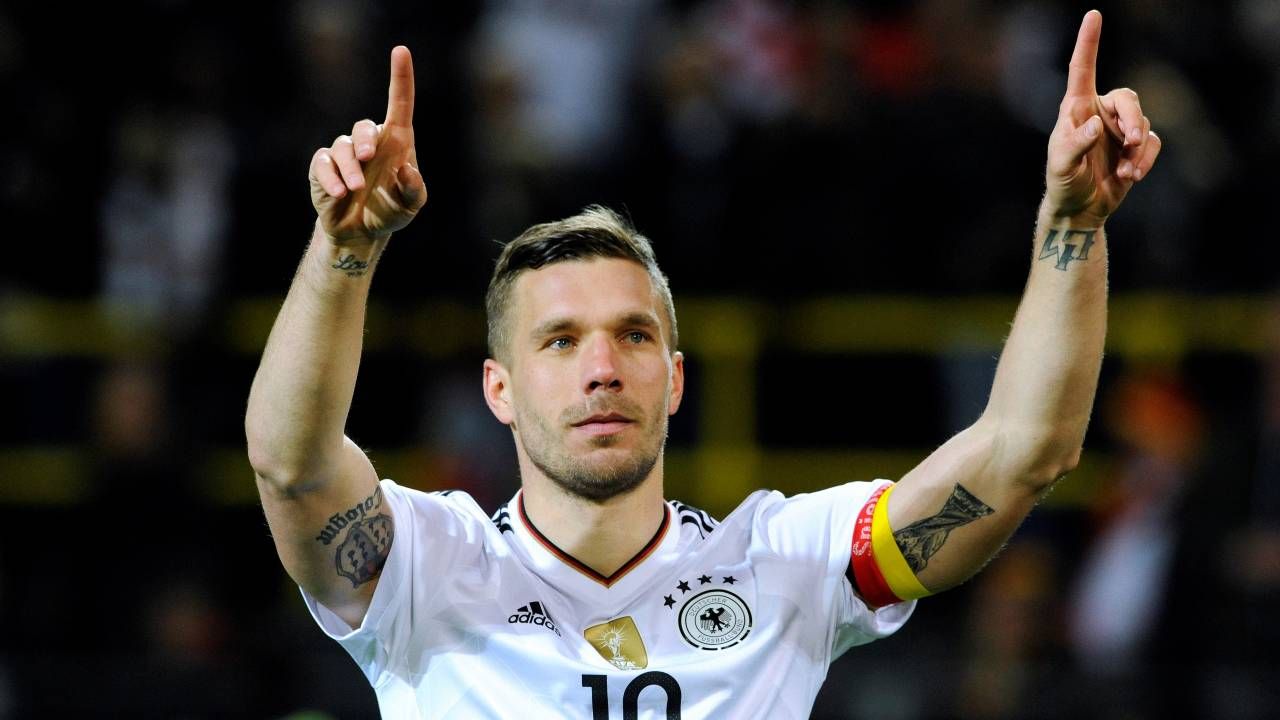 Lukas Podolski rozegrał w barwach Niemiec 130 meczów (fot. Uwe Kraft/Anadolu Agency/Getty Images)