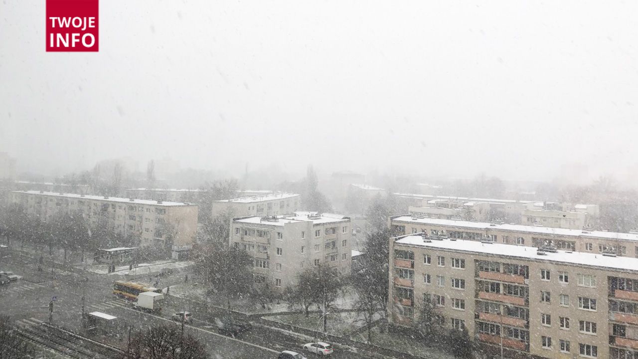 Śnieg spadł też w Warszawie (fot. Twoje Info) Śnieg spadł też w Warszawie (fot. Twoje Info)