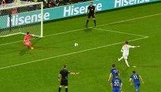 Danijel Subasić w meczu z Hiszpanią podczas Euro 2016 (fot. Getty)
