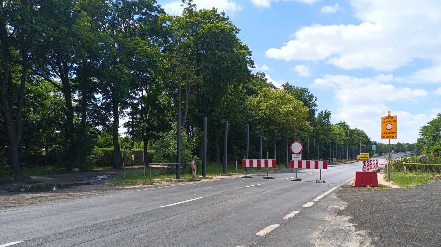 Zamknięto odcinek ul. Lutyckiej w Poznaniu (fot. Bolesław Musiał)