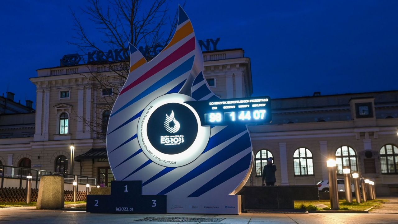 Logo igrzysk europejskich 2023 w Krakowie (fot. Getty Images)