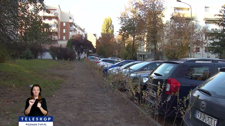 Tu był chodnik na ul. Dolina na Wildzie (fot. TVP3 Poznań)