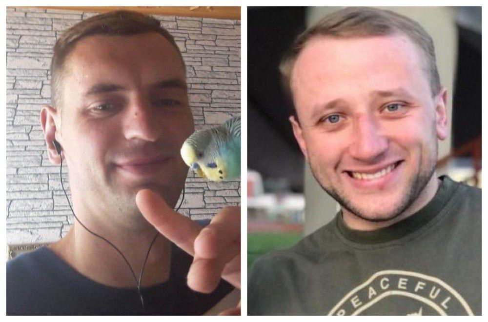 Вячаслаў Касцючык і Дзяніс Марусевіч. (Фота: prisoners_spring96 / Telegram)