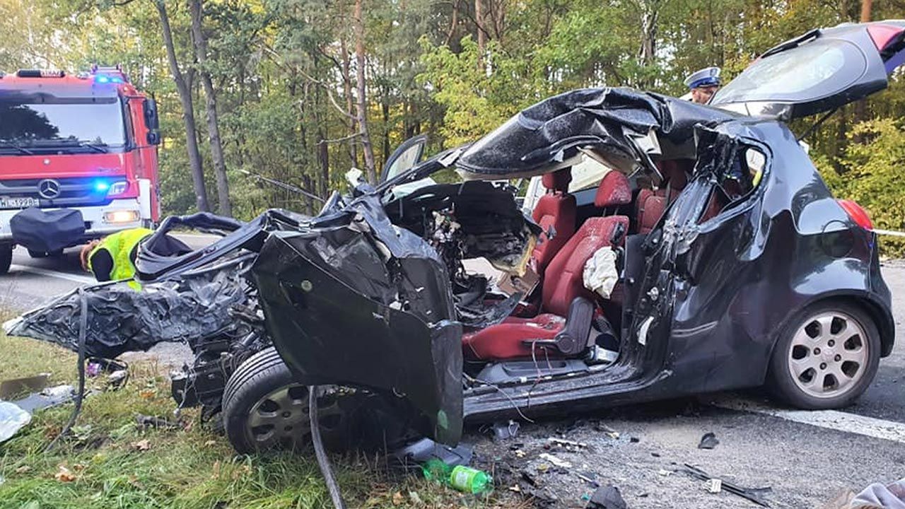Śmiertelny wypadek na DW631 (fot. Facebook/Komenda Powiatowa Państwowej Straży Pożarnej w Legionowie) Śmiertelny wypadek na DW631 (fot. Facebook/Komenda Powiatowa Państwowej Straży Pożarnej w Legionowie)