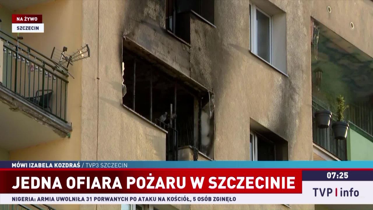 Pożar w Szczecinie