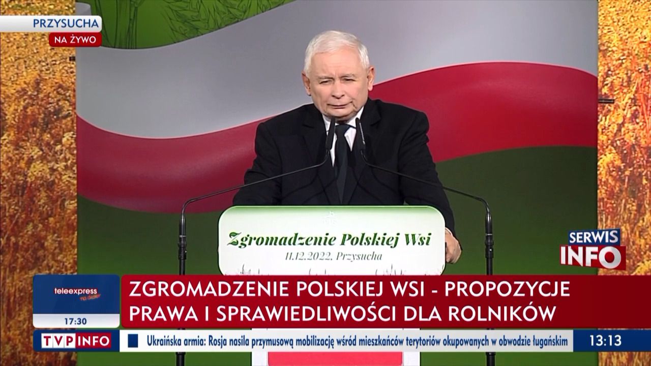 Kaczyński W Przysusze Pis Reprezentantem Polskiej Wsi Tvp Info