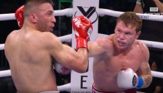 Saul Alvarez rozprawił się z Avnim Yildirimem (fot. TVP)