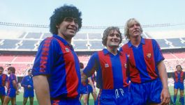 Diego Maradona był zawodnikiem Barcelony w latach 1982-1984, jednak czas spędzony w Katalonii nie był najlepszym etapem jego piłkarskiej kariery (fot. Getty Images) 