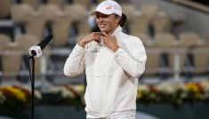 Iga Świątek w ćwierćfinale French Open (fot. Getty)
