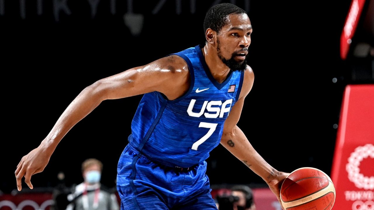 Tokio 2020. Koszykówka na igrzyskach olimpijskich: Kevin Durant podczas IO w Tokio (fot.Getty Images)