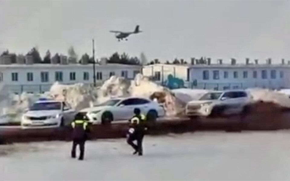 Атака беспілотніка ў Ялабузе. (Фота: скрыншот з відэа / tatar-inform.ru)