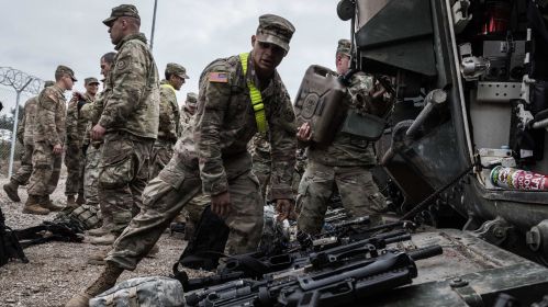 Вайскоўцы з ЗША па прыбыцці ў Бэмова Піске