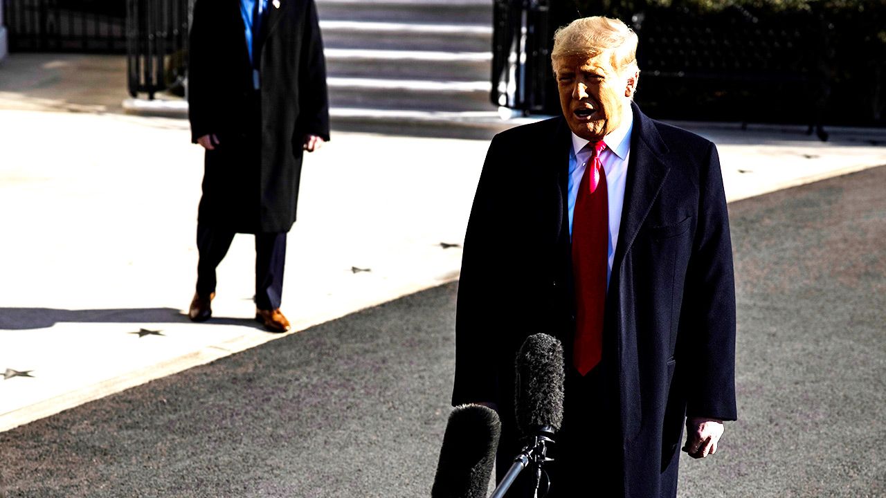 Odchodzący prezydent USA Donald Trump.(fot. PAP/EPA/Samuel Corum / POOL) Odchodzący prezydent USA Donald Trump.(fot. PAP/EPA/Samuel Corum / POOL)