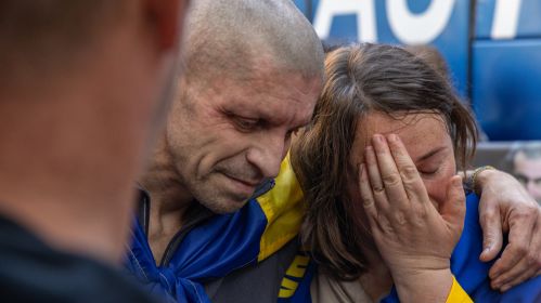 Украінскі вайсковец, вызвалены з расейскага палону 23 траўня. Здымак мае ілюстрацыйны характар. Фота: Українська правда / Facebook