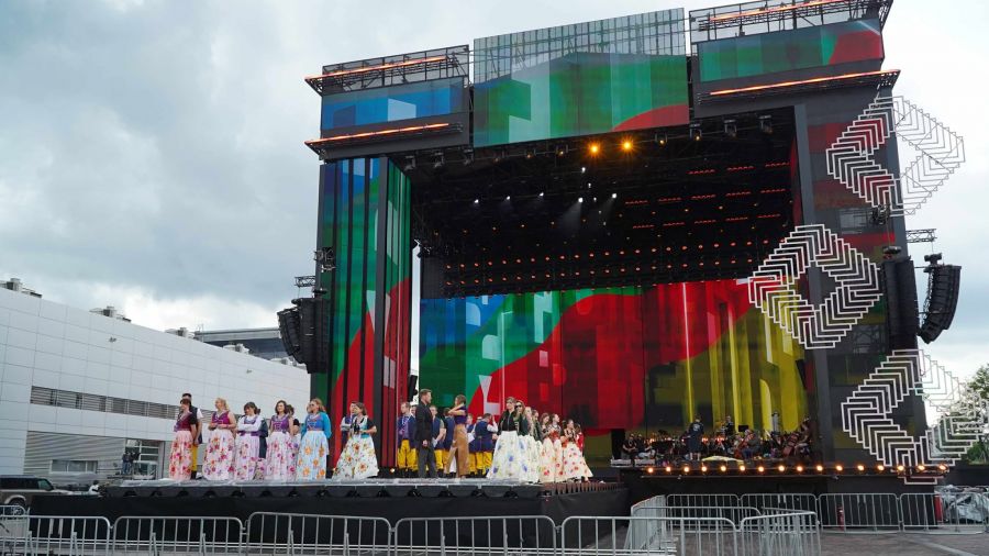 Poznań: koncert na MTP, Piosenka na cztery strony świata, próby artystów (fot. Karolina Karoń)