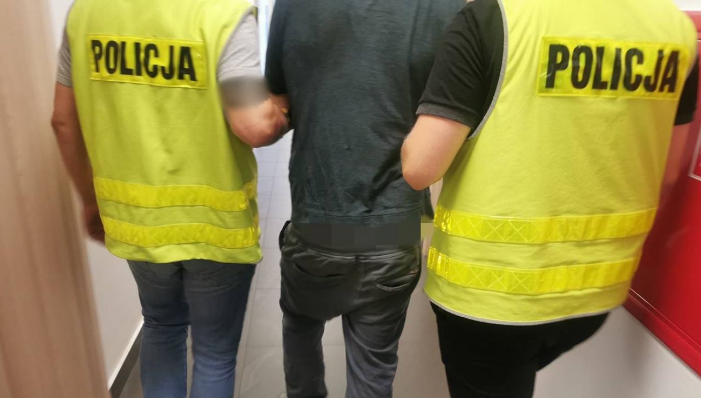 38-latek trafił do aresztu (fot. KMP Łomża)