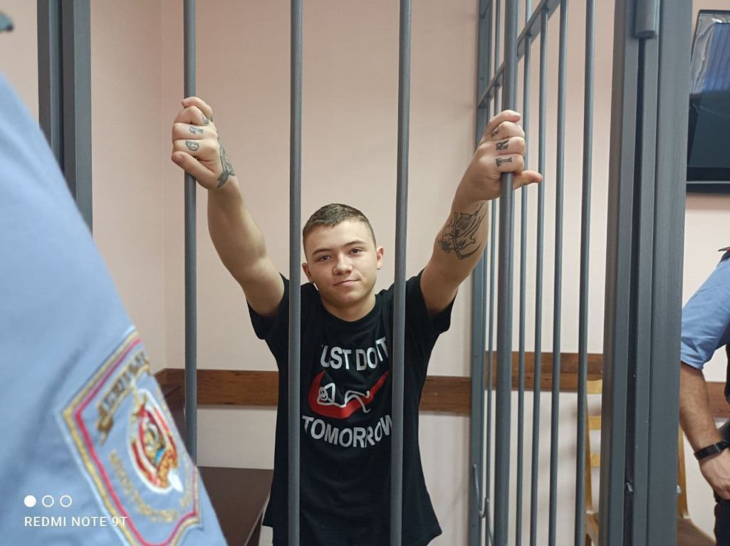 Мікіта Залатароў падчас суду. (Фота: уласны архіў сям’і Залатаровых)