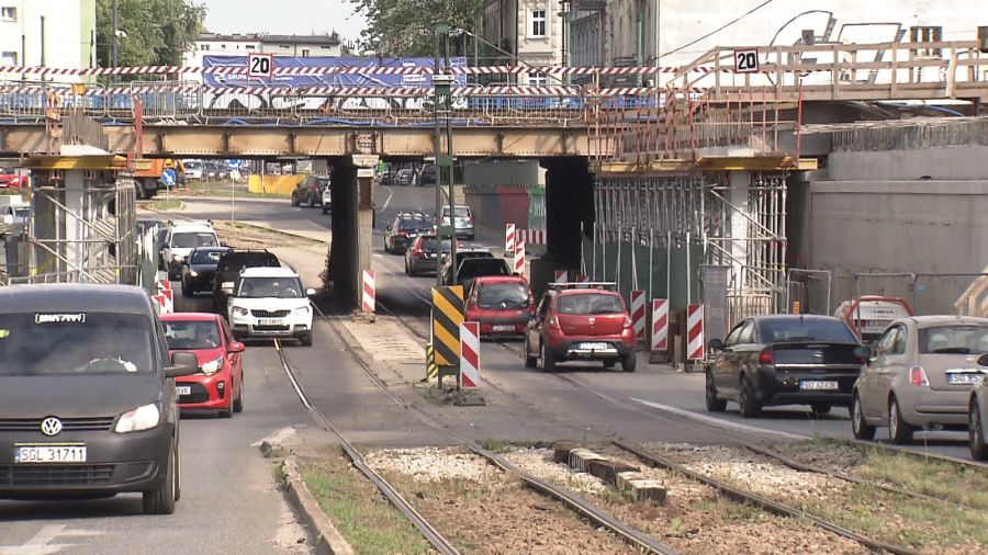 Wiadukt był zamknięty od końcówki czerwca. Fot. TVP3 Katowice