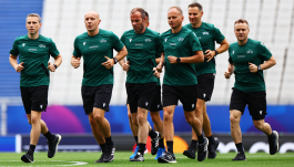 Sędziowie przed finałem Ligi Mistrzów 2023 (fot. Getty)