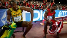 Usain Bolt i Justin Gatlin (fot. Getty Images)