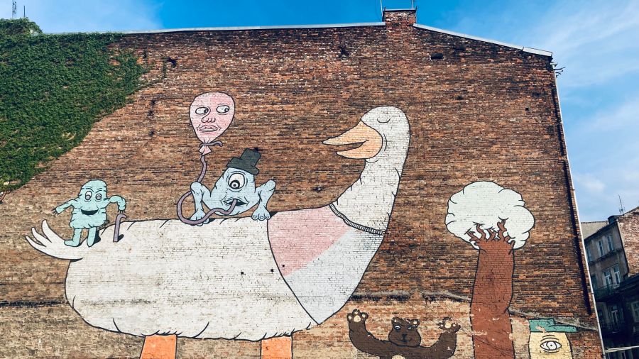 Mural "Wielka Gęś" na Pradze Północ / fot. Grażyna Latos