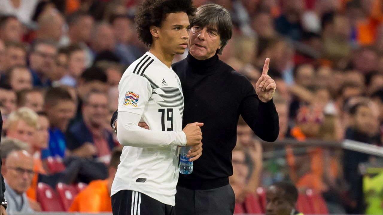 Leroy Sane i Joachim Loew (fot. Getty Images)