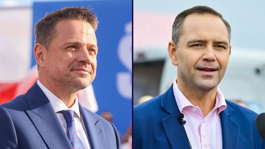 Rafal Trzaskowski i Karol Nawrocki (fot. PAP)