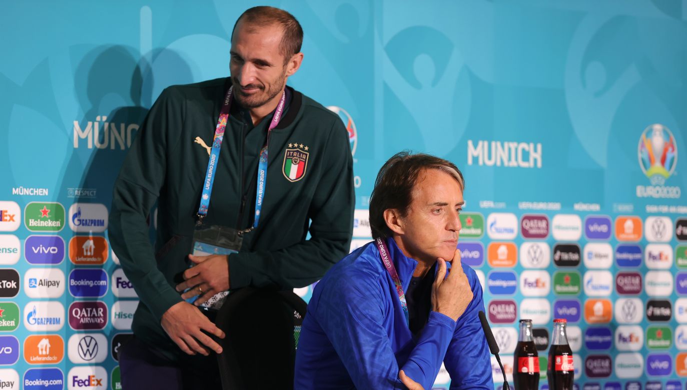 Giorgio Chiellini i Roberto Mancini (fot. Getty Images)