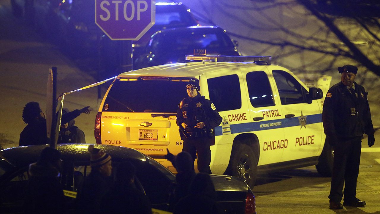 Policja w Chicago (fot. Joshua Lott/Getty Images)