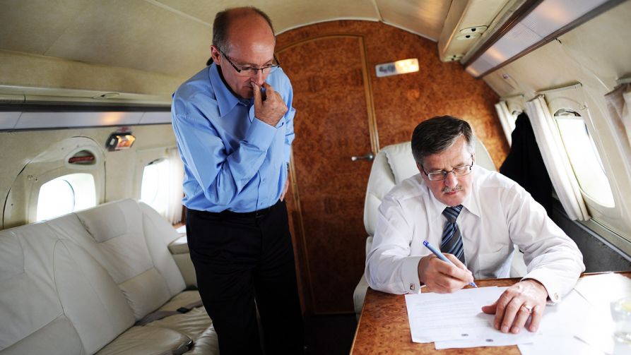 Krzyszfot Luft i Bronisław Komorowski, 2010 r. (fot. arch.PAP/Jacek Turczyk)