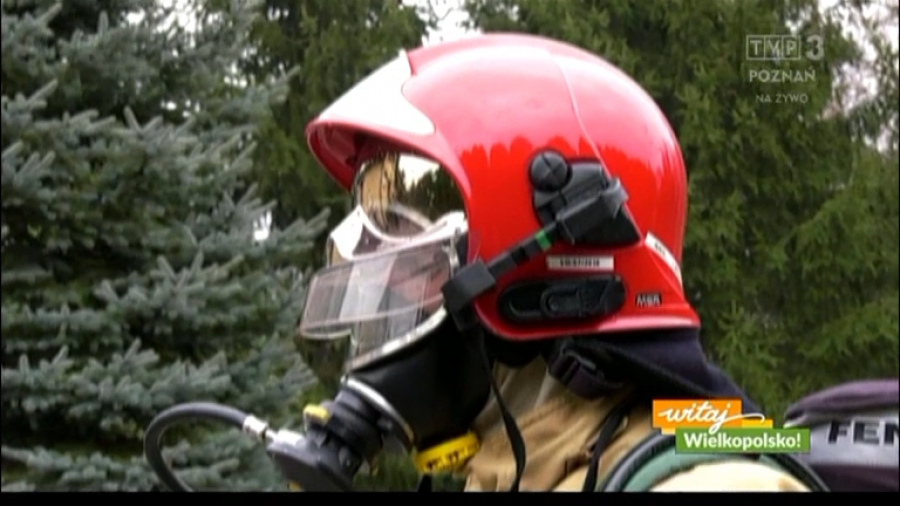 Strażak przebiegnie maraton w bojowym oporządzeniu (fot. TVP3 Poznań)
