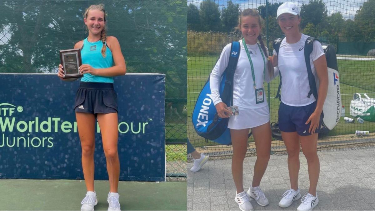 Olivia Lincer jeszcze przed meczem zamieściła zdjęcie z Igą Świątek (fot. Instagram Olivii Lincer)