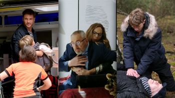 Bohaterowie serialu w scenach, w których prezentują swoje umiejętności z pierwszej pomocy Fot. TVP