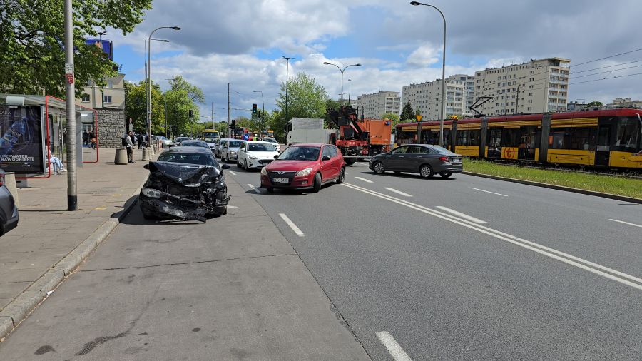 Wypadek w alei Niepodległości / fot. Mateusz Szmelter, TVP3 Warszawa