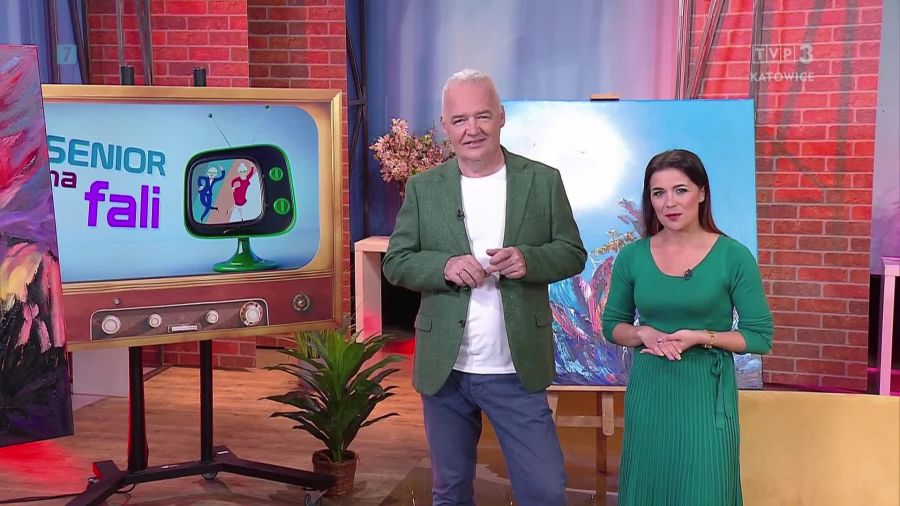 Grzegorz Gajda i Dominika Brzoza-Piprek. Fot. TVP3 Katowice