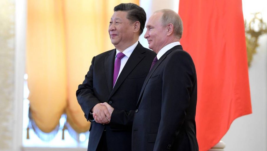 Prezydenci Rosji Xi Jinping i Rosji Władimir Putin testują USA (fot. Kremlin.ru)