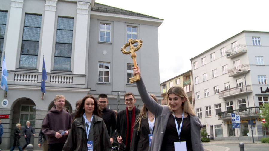 Studenci odebrali klucze do bram miasta. Fot. TVP3 Katowice