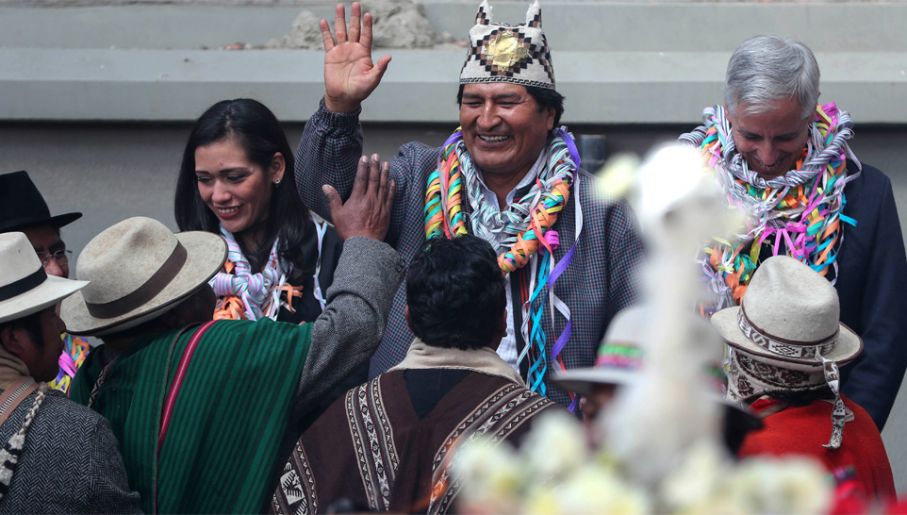 Evo Morales był m.in. plantatorem koki (fot. PAP/EPA/Martin Alipaz)