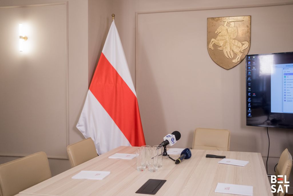 Паседжанне Аб'яднанага пераходнага кабінету ў памяшканні Музею вольнай Беларусі. Варшава, Польшча. 15 ліпеня 2024 года. Фота: Анастасія Дубровіна / Белсат