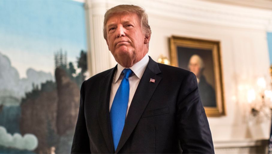 Donald Trump wywarł duże wrażenie na Jonnym Danielsie (fot. PAP/EPA/JIM LO SCALZO)