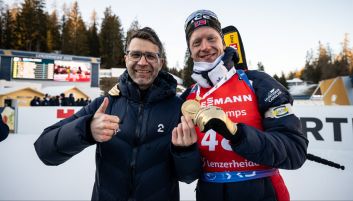 Ole Einar Bjoerndalen i Johannes Thingnes Boe (fot. Getty Images) Ole Einar Bjoerndalen i Johannes Thingnes Boe (fot. Getty Images)