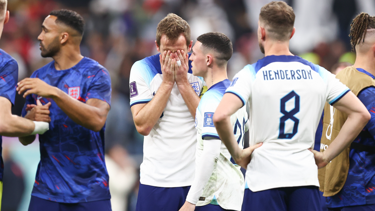 Harry Kane po przegranym meczu z Francją (fot. Getty)