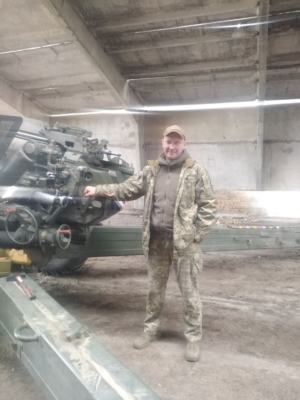 Беларускі добраахвотнік Юрый Кісялюк. Фота, дадзенае рэдакцыі