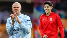 Erling Haaland i Eman Marković w barwach młodzieżowej reprezentacji Norwegii (fot. Getty).