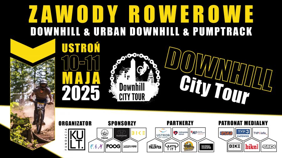 Rowerowe emocje na najwyższym poziomie – Downhill City Tour 2025 w Ustroniu!