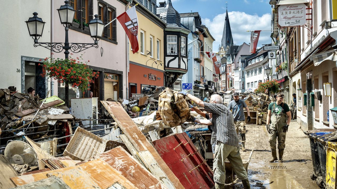 Obfite opady deszczu wyrządziły w Niemczech wielkie szkód (fot. Thomas Lohnes/Getty Images) Obfite opady deszczu wyrządziły w Niemczech wielkie szkód (fot. Thomas Lohnes/Getty Images)
