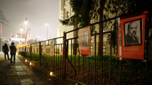 Акцыя памяці «Ноч (не)расстраляных паэтаў» у Вільні, Літва. 29 кастрычніка 2024 года. Фота: Белсат